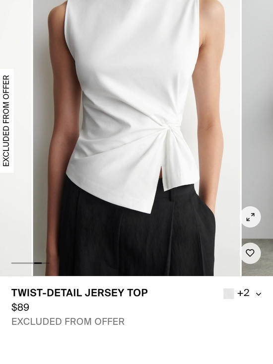 Tops - ISO This COS Twist Top - White-Med